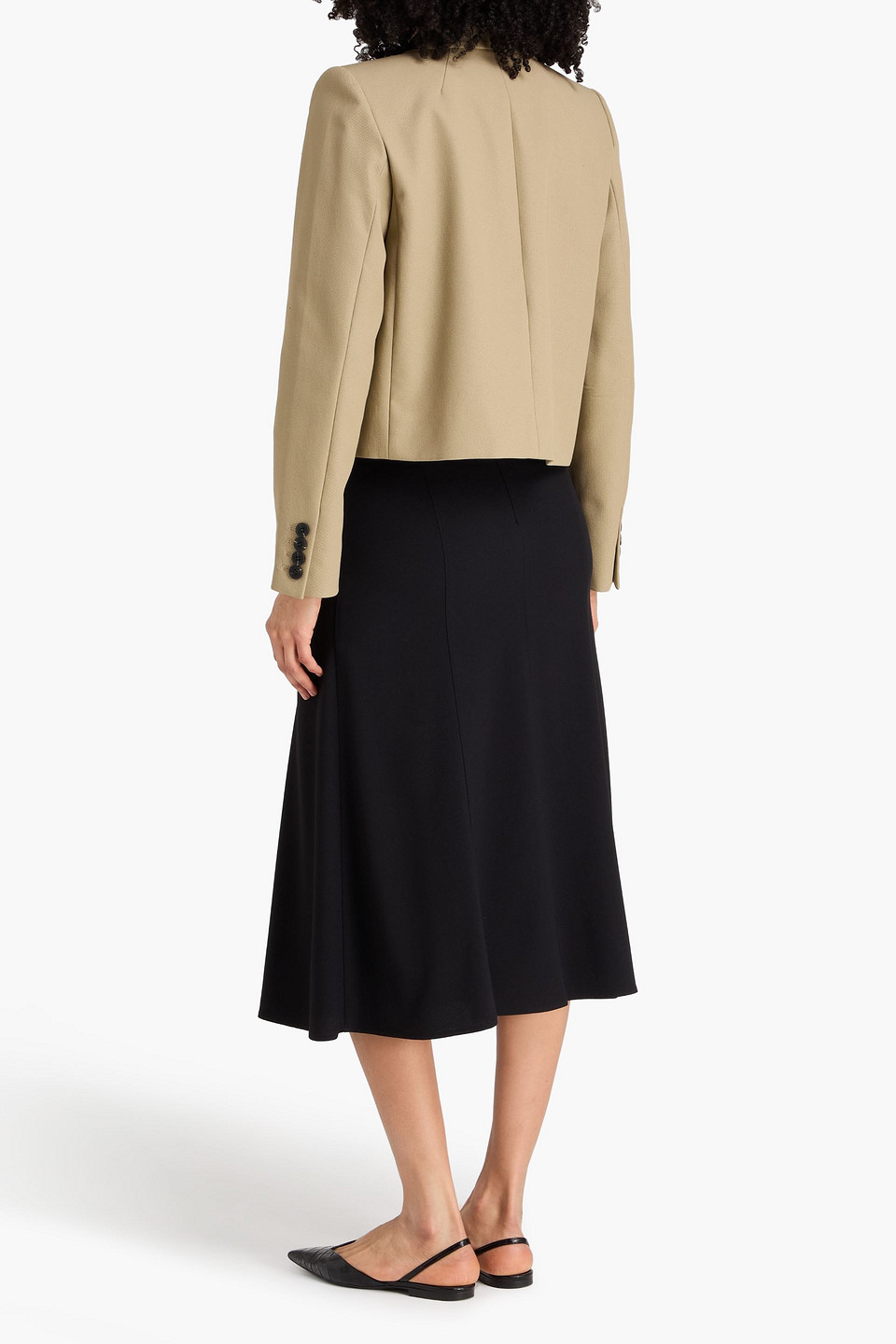  A.emery - Adys Cropped Cotton Blazer - Neutral - Uk 6 