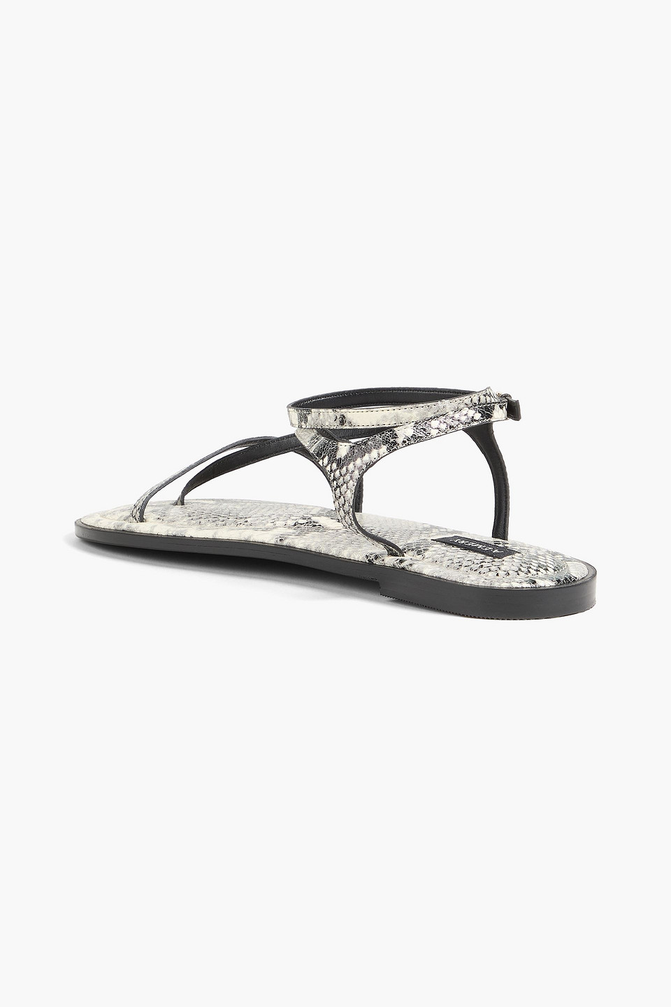  A.emery - Edna Snake-effect Leather Sandals - Animal Print - Eu 37 