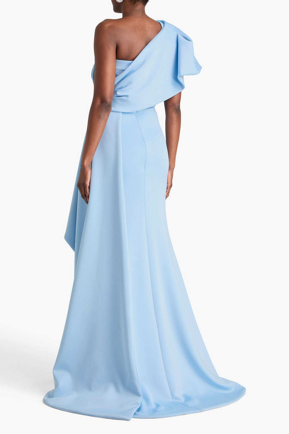  Rhea Costa - Drapierte Robe „rhisa“ Aus Glänzendem Twill Mit Asymmetrischer Schulterpartie - Blau - It 38 