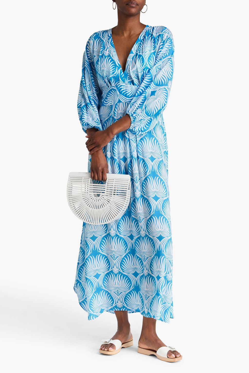 Melissa Odabash Cecilia floral-print voile maxi dress - Women - Azure Dresses - XS Melissa Odabash Cecilia floral-print voile maxi dress - Women - Azure Dresses - XS