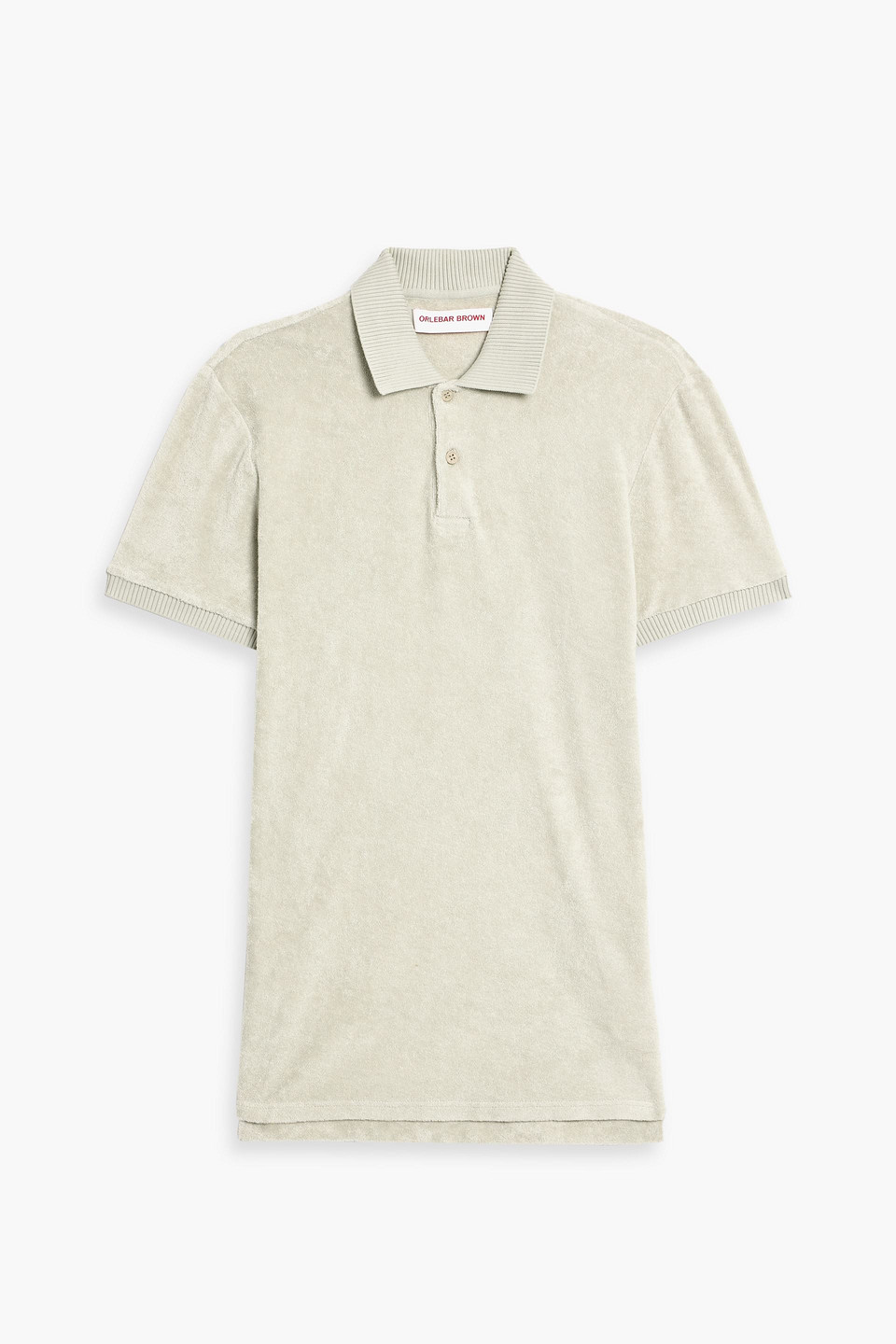 orlebar brown - jarrett cotton-terry polo shirt - green - s