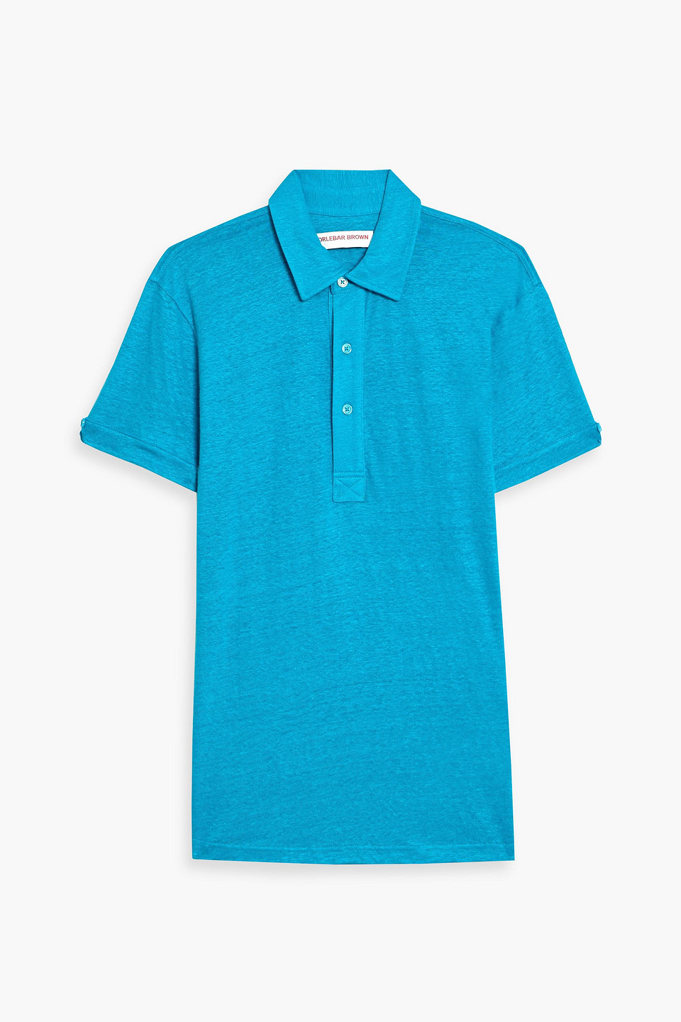 orlebar brown - sebastian linen-jersey polo shirt - blue - s