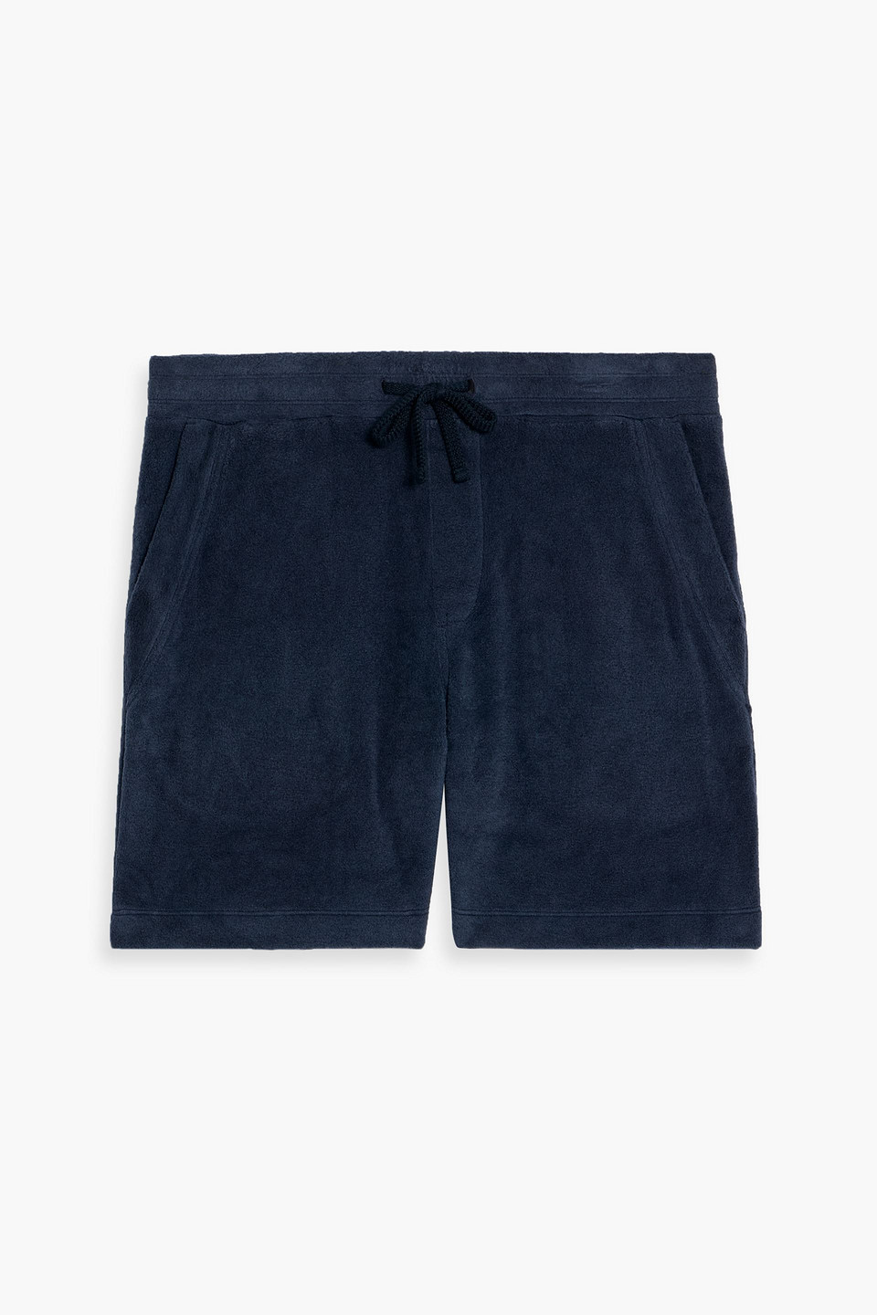 orlebar brown - lyman modal-blend fleece drawstring shorts - blue - xs