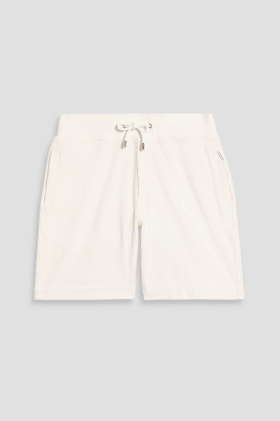 orlebar brown - afador cotton-chenille drawstring shorts - white - xs