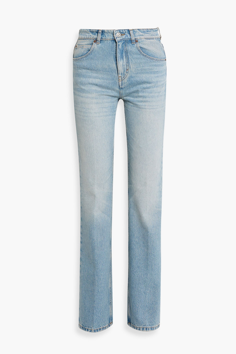 victoria beckham - julia high-rise straight-leg jeans - blue - 25