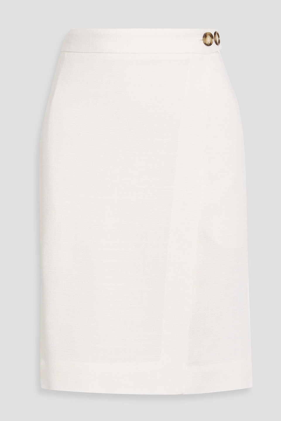 Victoria Beckham Crepe Wrap Skirt In White