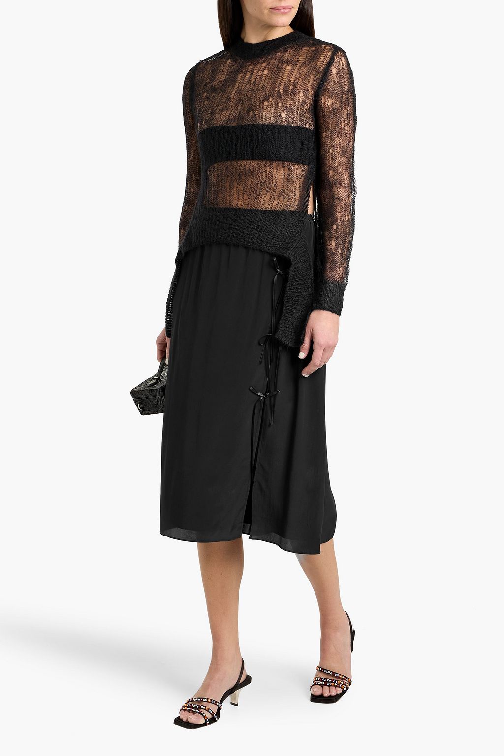 SIMONE ROCHA Open-knit mohair-blend top | THE OUTNET
