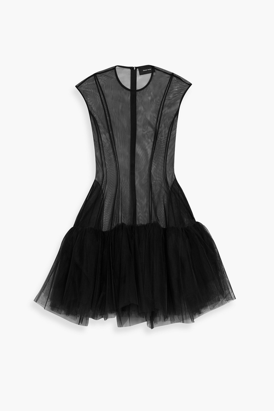 Simone Rocha Layered Tulle Mini Dress In Black