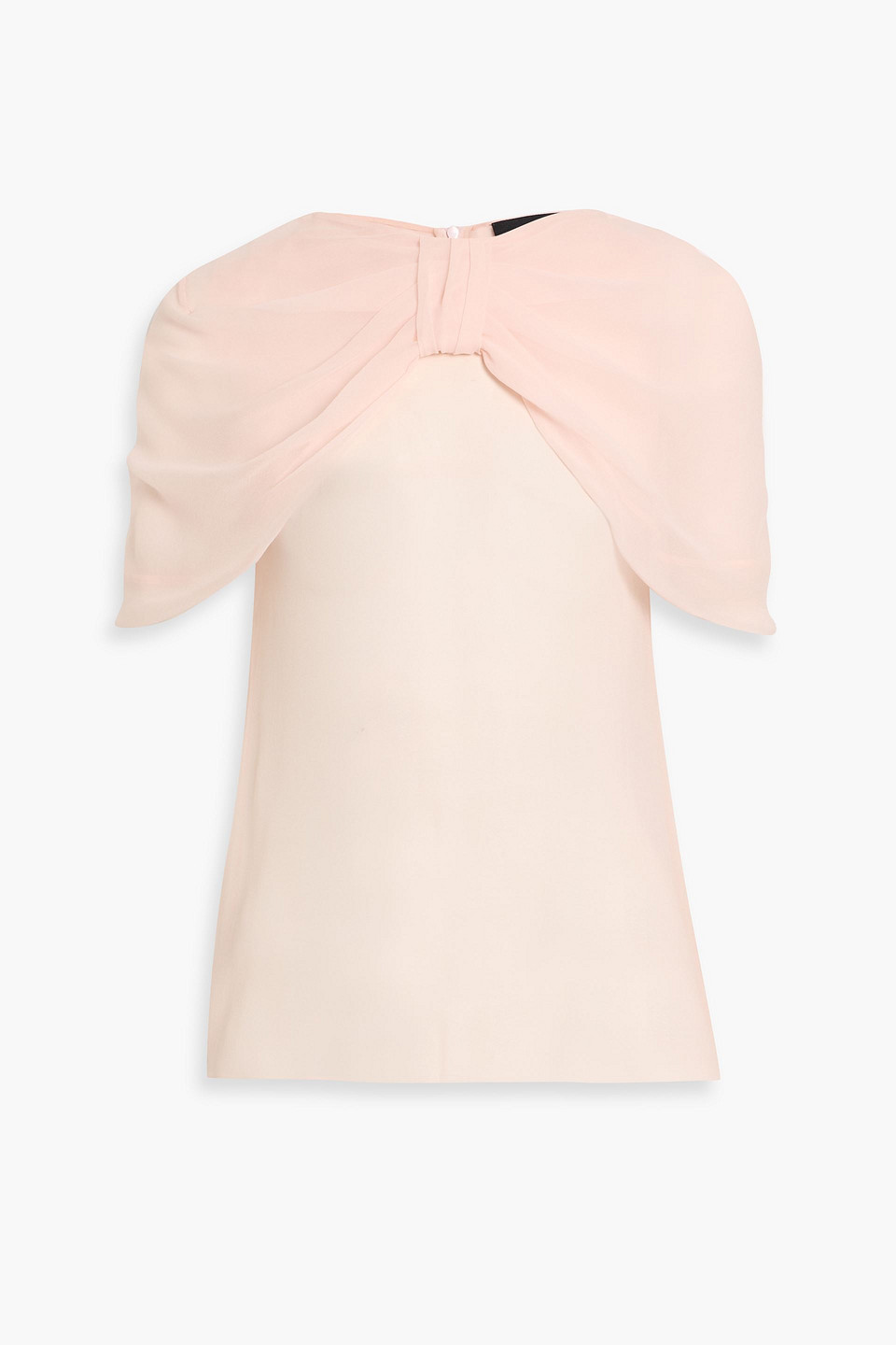 Simone Rocha Cape-effect Silk Crepe De Chine Top In Pink