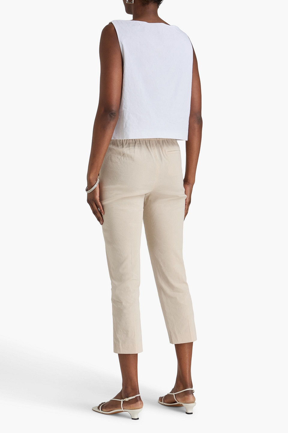 Theory - Linen-blend Top - White - Us 12 