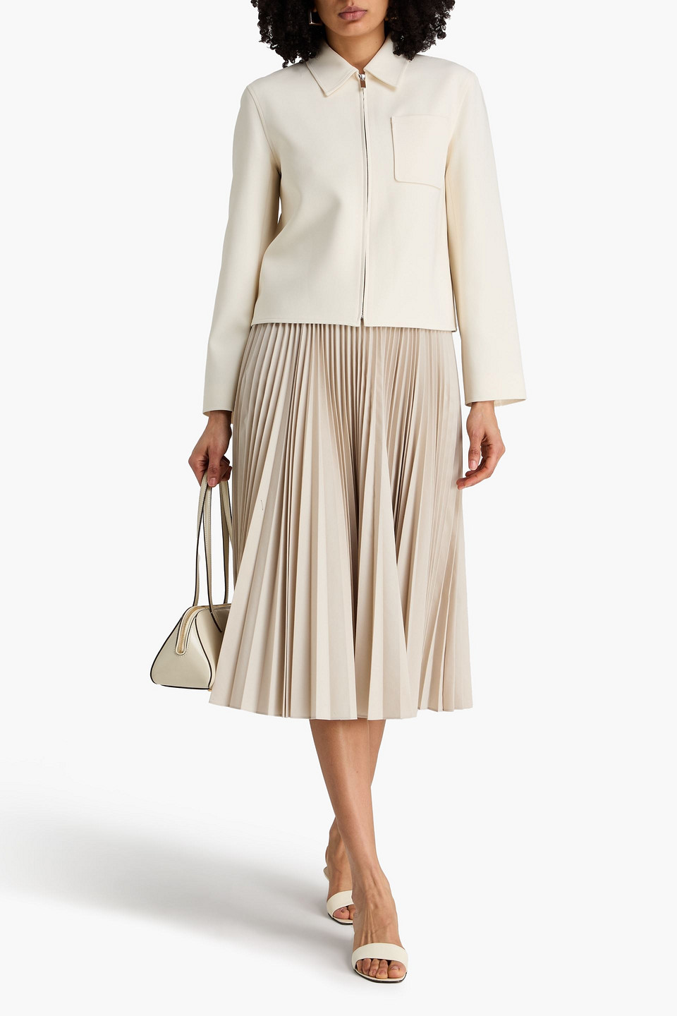  Theory - Crepe Jacket - White - L 