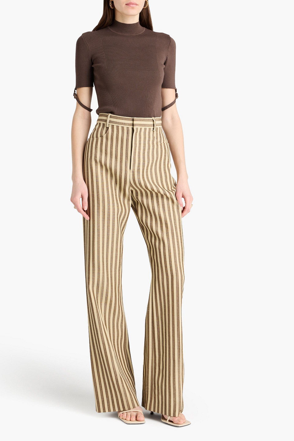  Jacquemus - Rollkragenoberteil Aus Rippstrick - Braun - Fr 34 