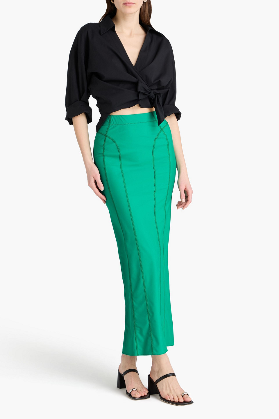  Jacquemus - Tuba Stretch-jersey Maxi Skirt - Green - Fr 32 