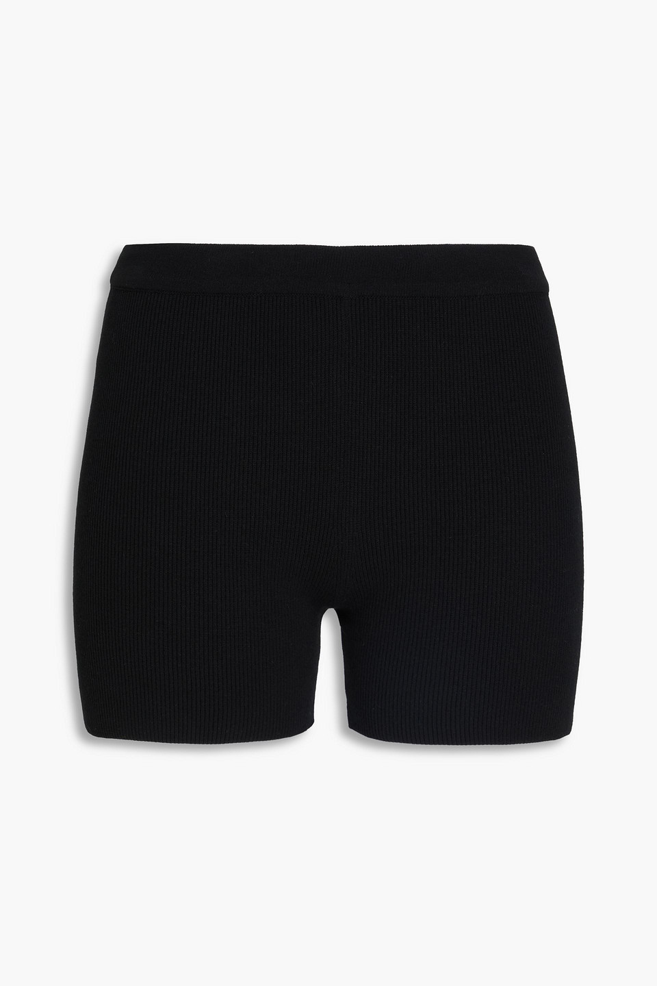 Jacquemus Arancia Ribbed-knit Shorts In Black