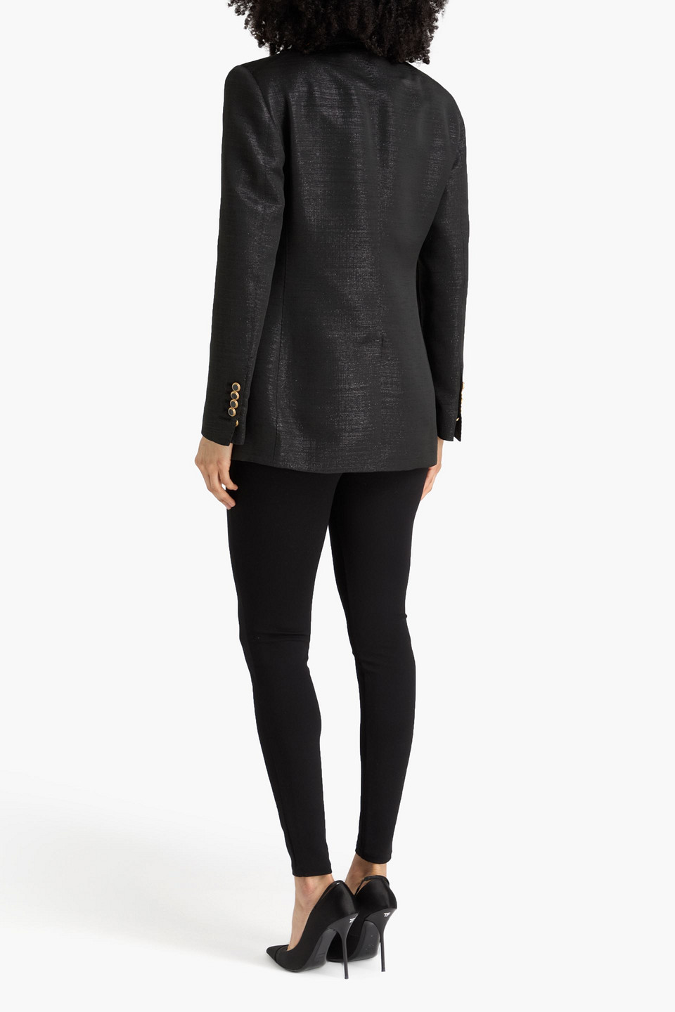  Tom Ford - Doppelreihiger Blazer Aus Metallic-tweed - Schwarz - It 44 