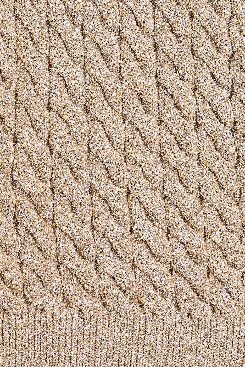 JACQUEMUS Torsades cropped metallic crochet-knit top | THE OUTNET