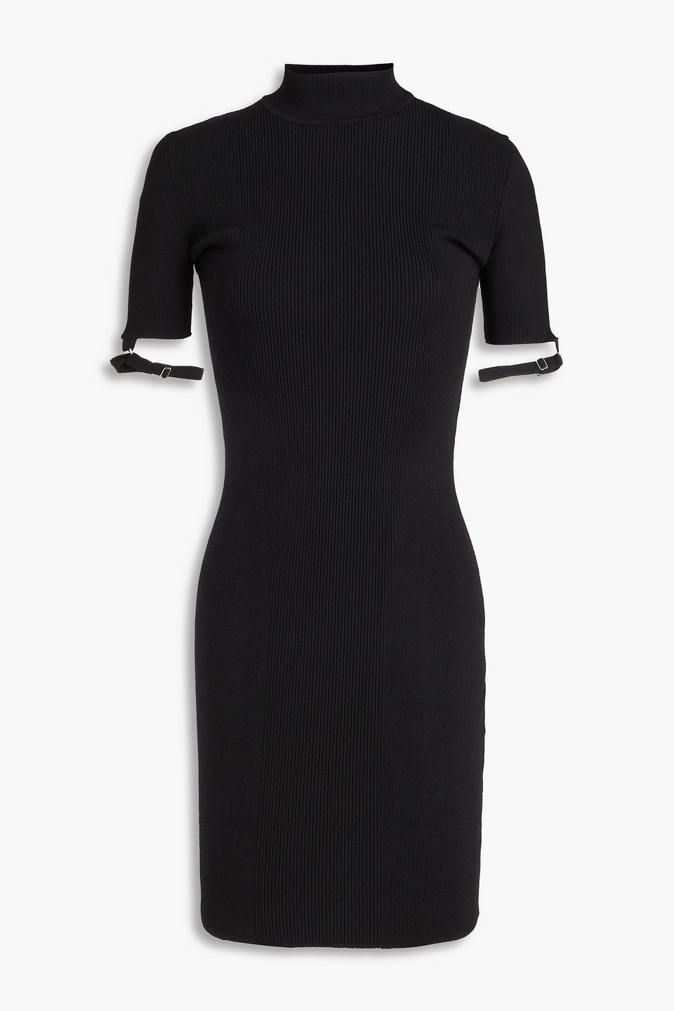 Jacquemus Torre Ribbed-knit Mini Dress In Black