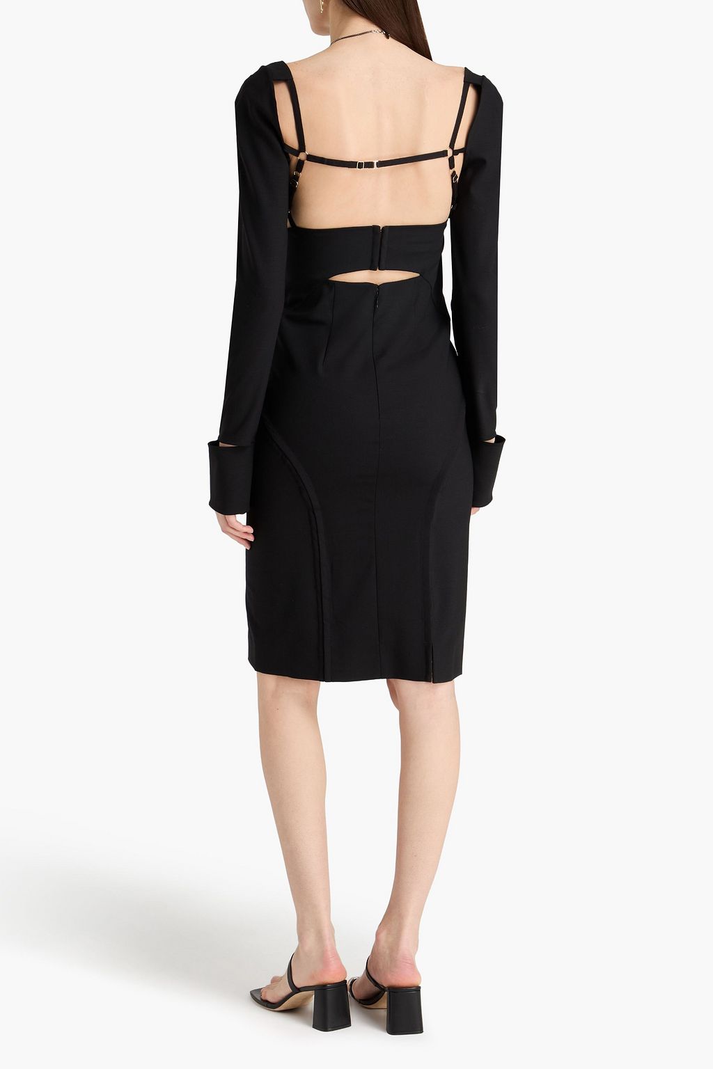 Jacquemus - Cerro virgin wool-blend dress - Laine vierge/Elastane - Women - Black - 8 Size