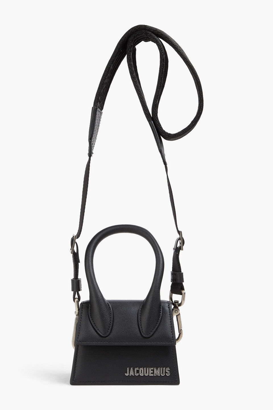 jacquemus - le chiquito homme leather messenger bag - black - onesize
