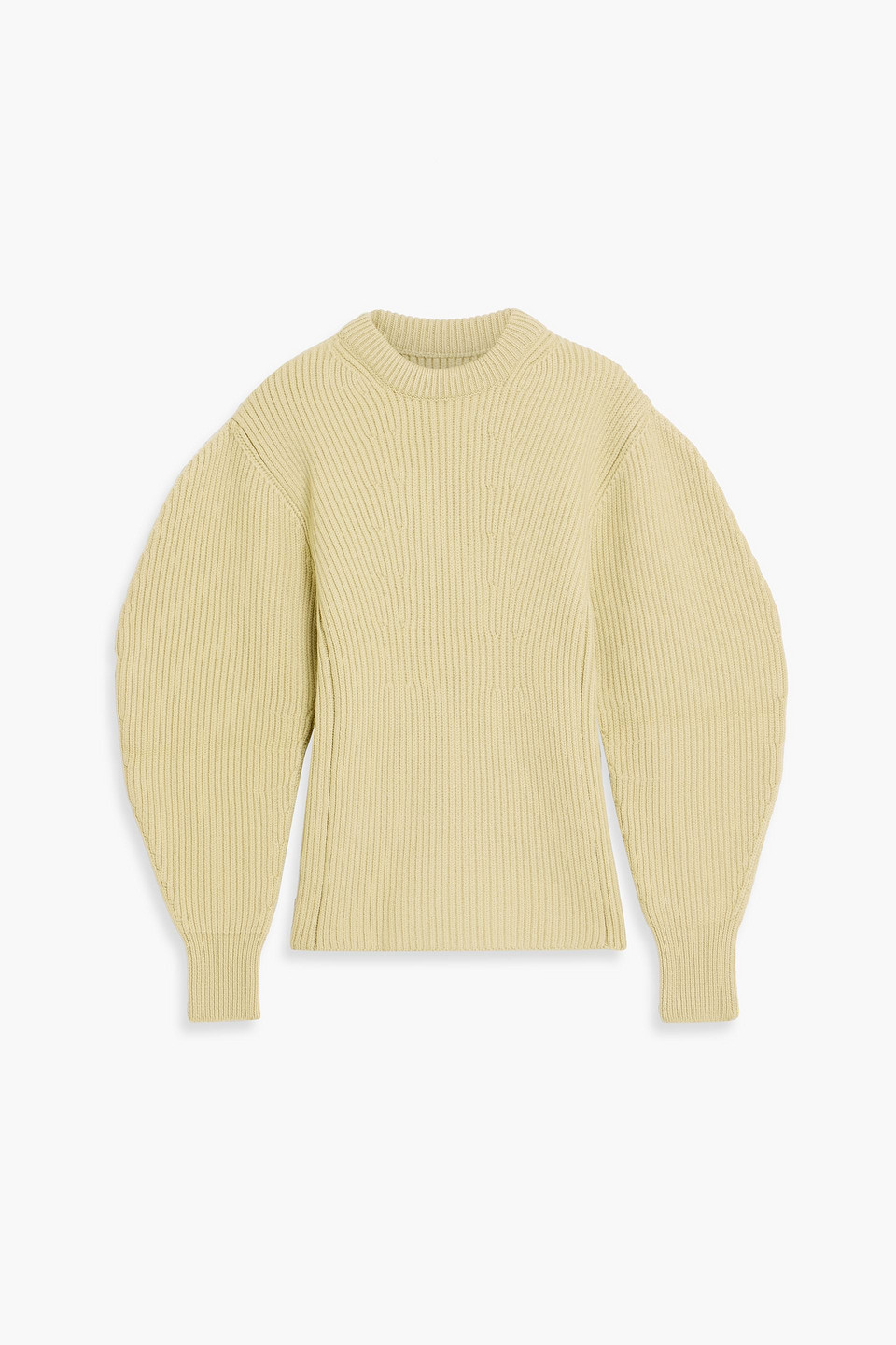 Jil Sander Ribbed Wool Sweater In Brown