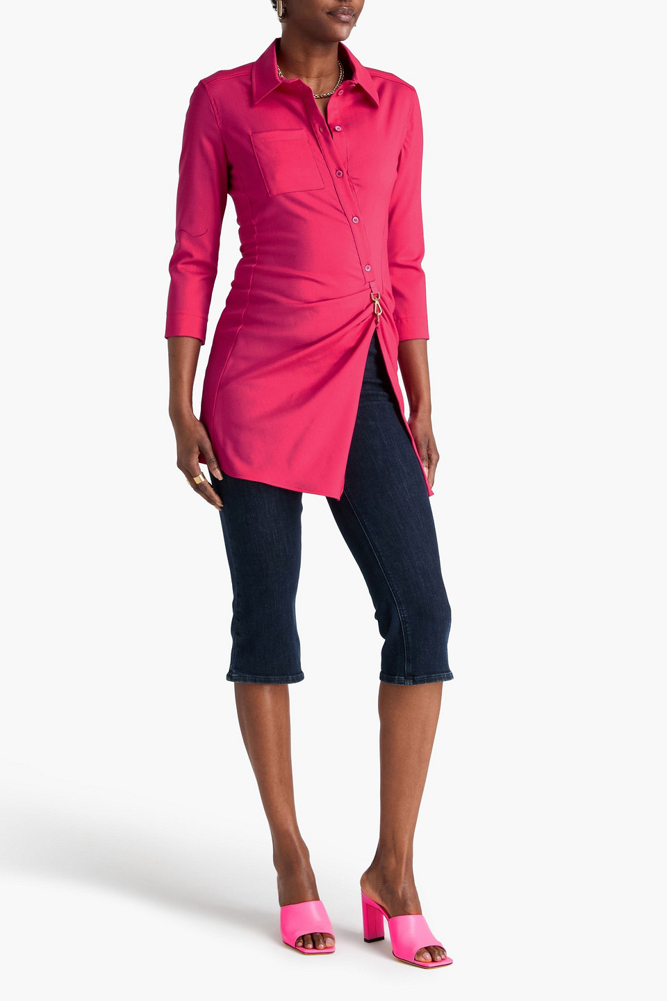  Jacquemus - Jocou Draped Wool-blend Tunic - Pink - Fr 34 