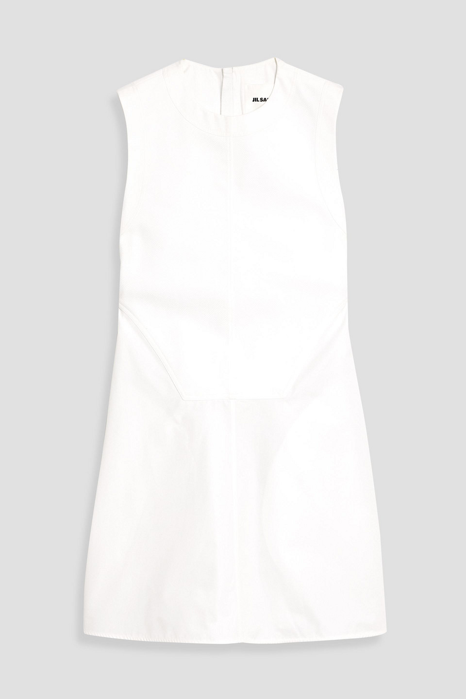 Jil Sander Cotton-piqué And Poplin Mini Dress In White