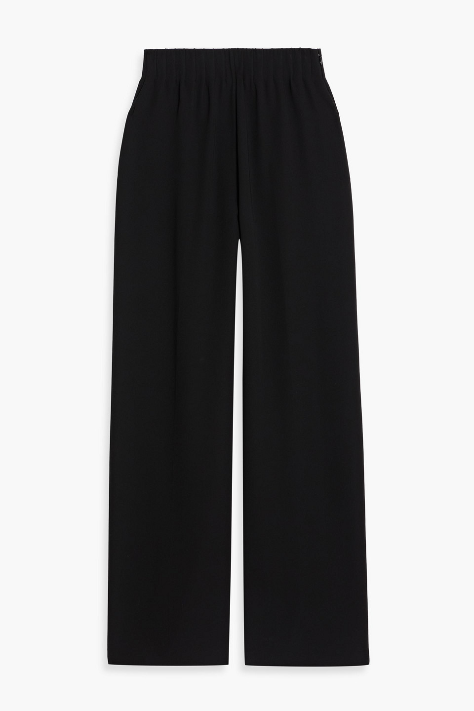 Fforme Maud Silk-crepe Wide-leg Pants In Black