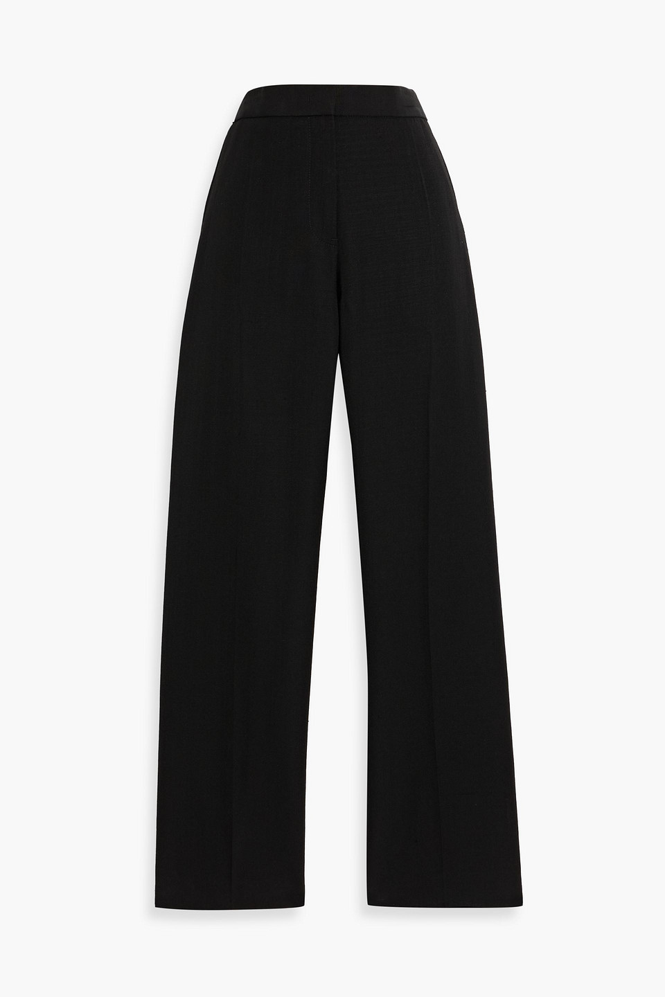 jil sander - crepe straight-leg pants - black - fr 36