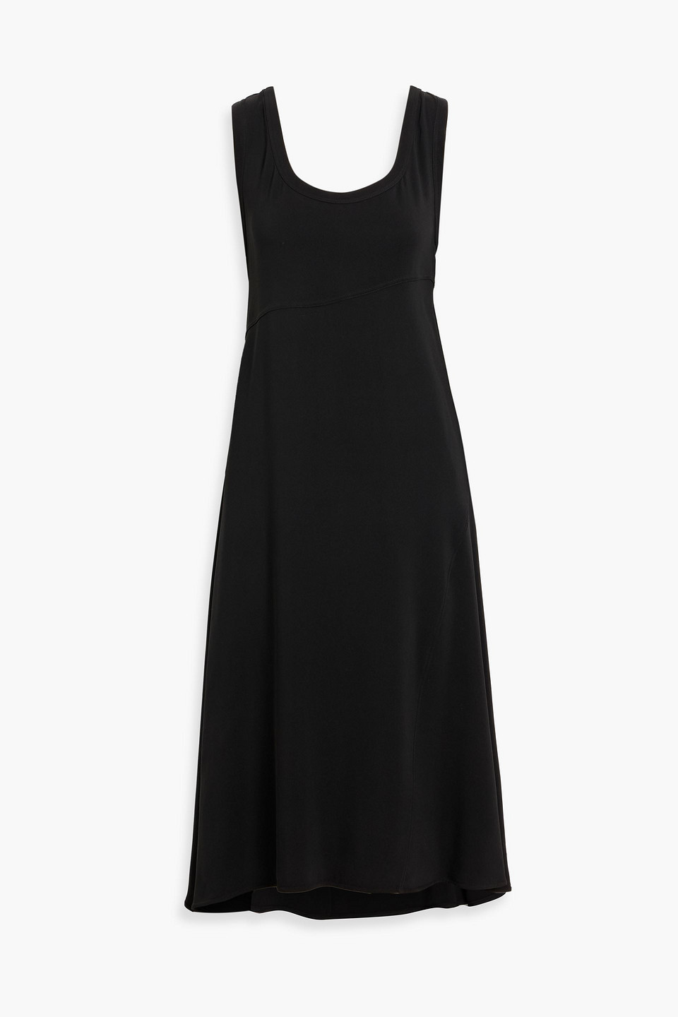 jil sander - crepe midi dress - black - fr 42