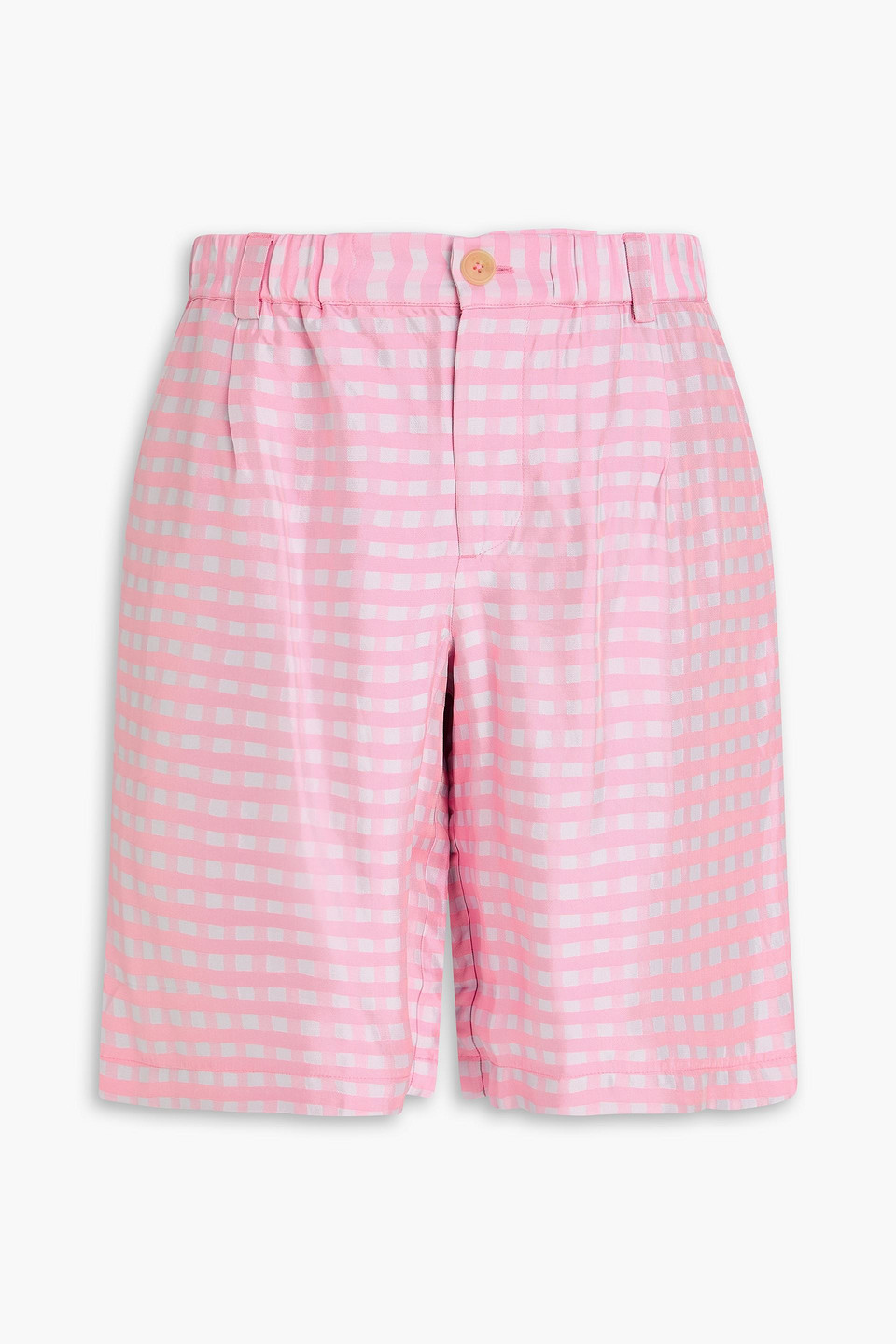jacquemus - gelati gingham twill shorts - pink - it 46