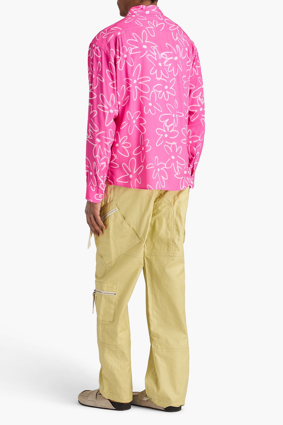 Jacquemus Coated Linen Cargo Pants In Multi