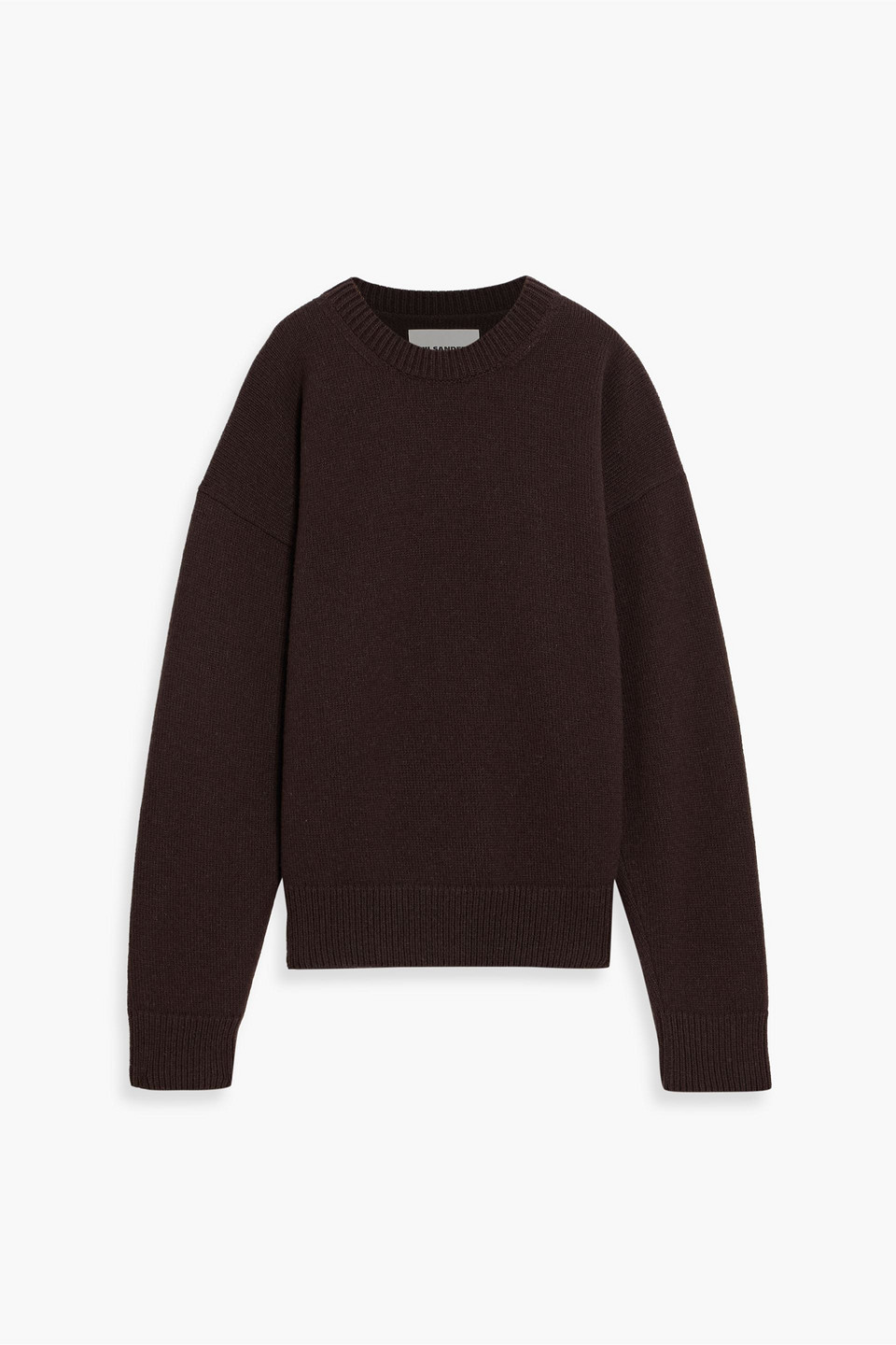 jil sander - wool and cashmere-blend sweater - brown - fr 36