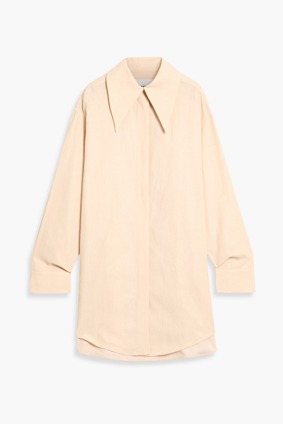 Jil Sander Oversized Linen Shirt In Pink
