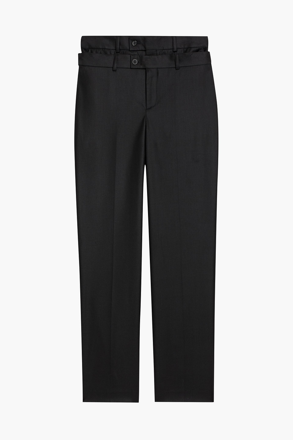 Bettter Wool-blend Twill Straight-leg Pants In Black