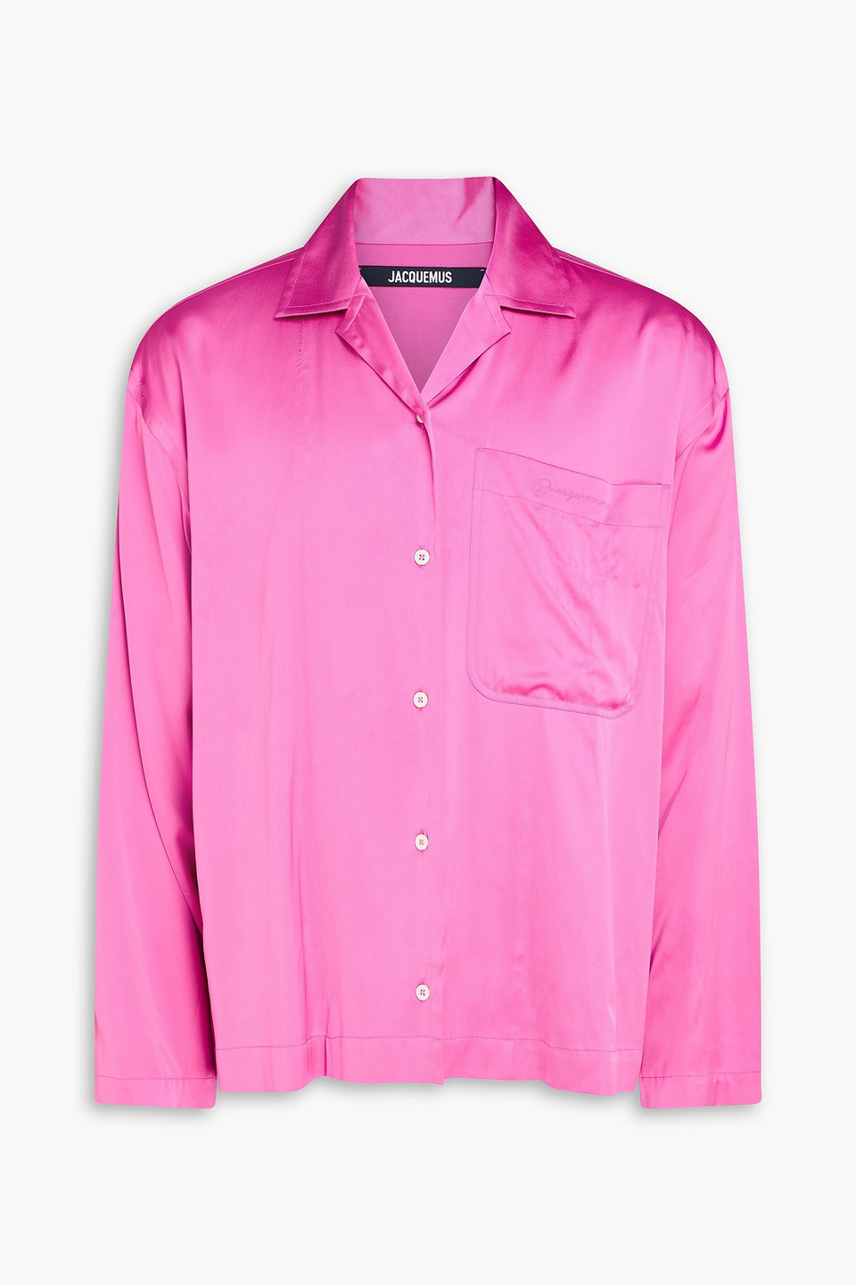 jacquemus - satin-twill shirt - pink - xxs
