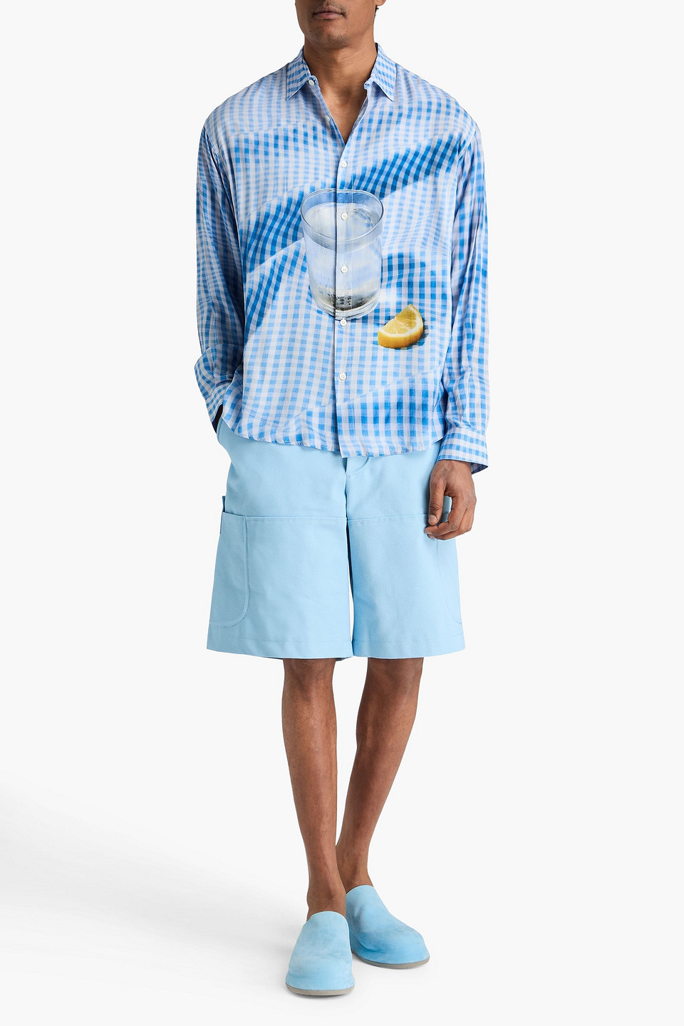  Jacquemus - Bedrucktes Hemd Aus Webstoff - Blau - It 48 