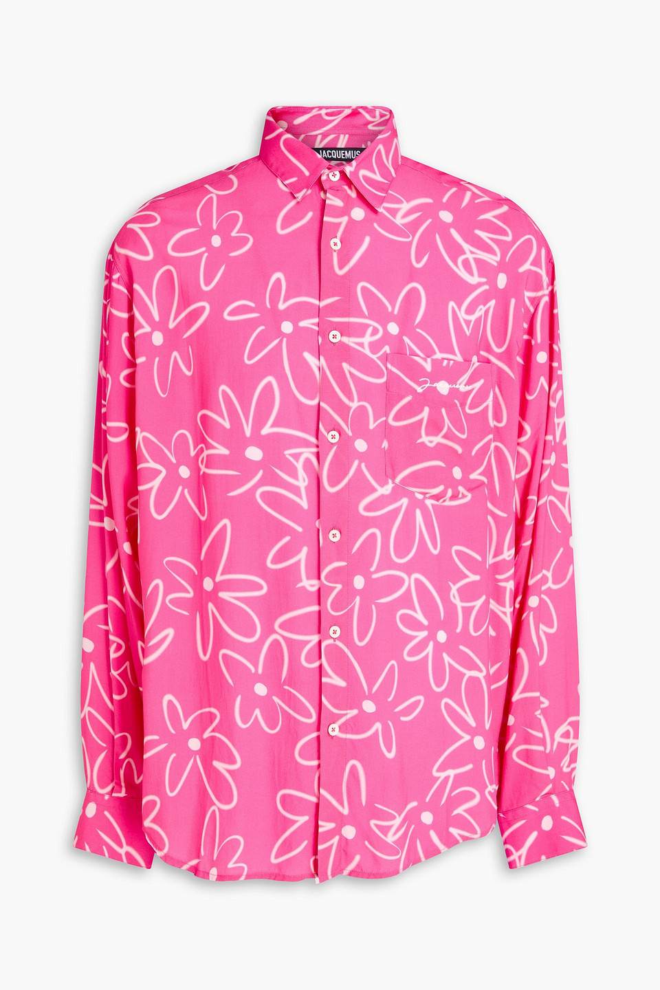 jacquemus - floral-print woven shirt - pink - it 48
