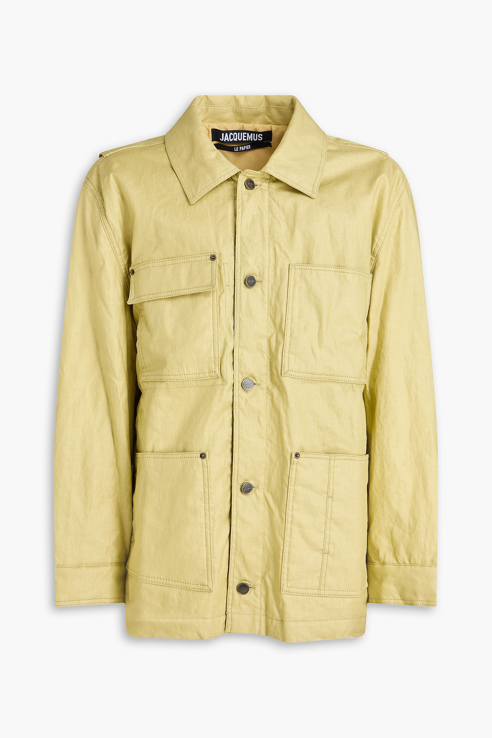 jacquemus - pescadou coated linen-canvas field jacket - green - it 48