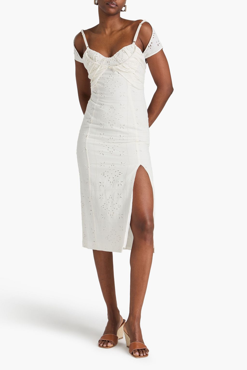 strapless midi formal dress Z Supply Women's Sunsought Strapless Midi Dress, Lychee