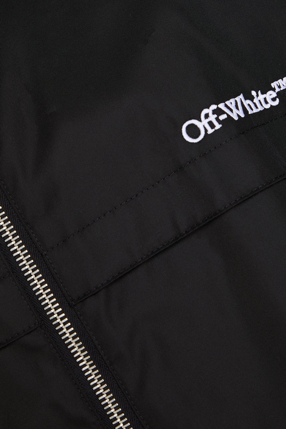 Off-white Shell Hooded Jacket In Black