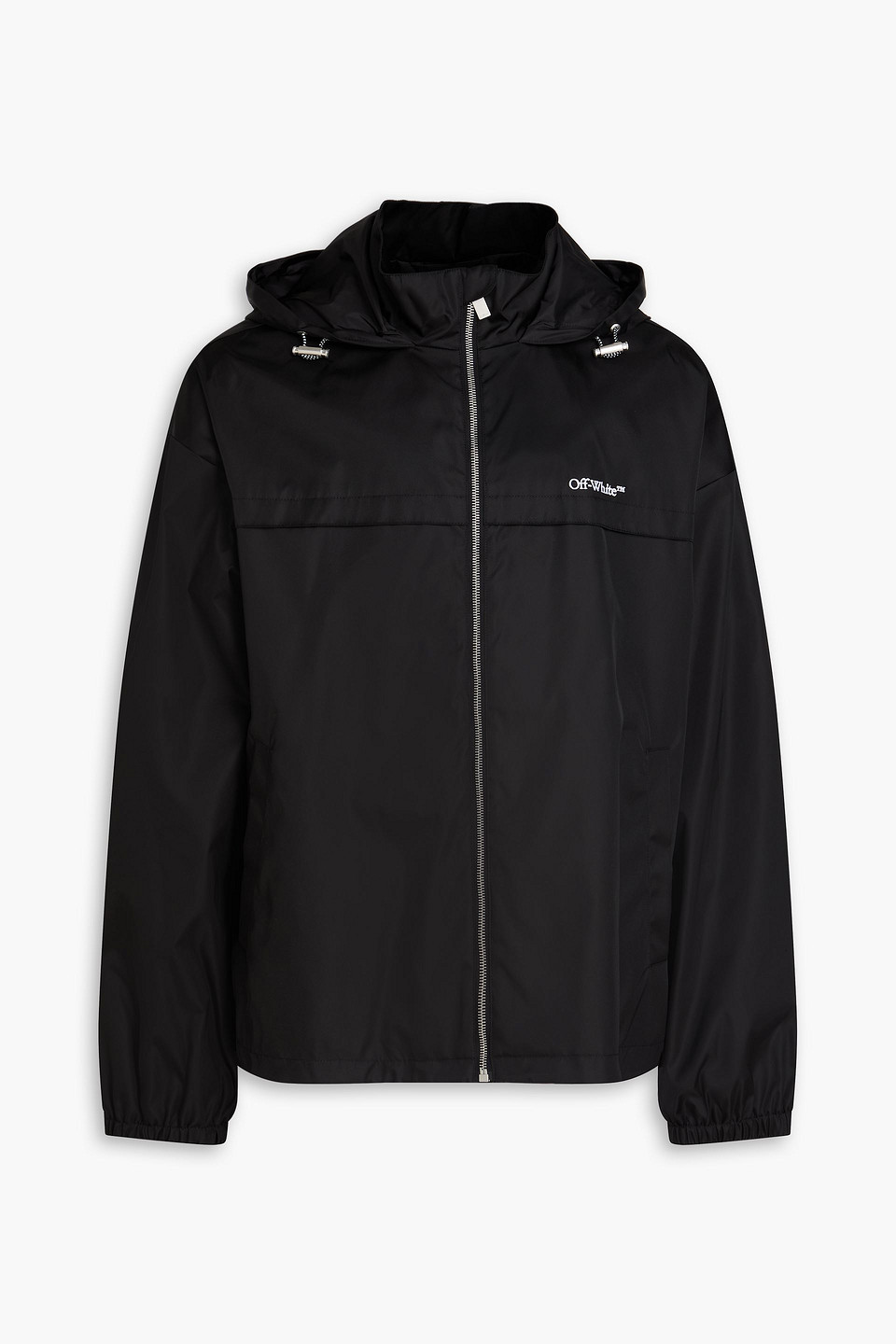 off-white - shell hooded jacket - black - it 48
