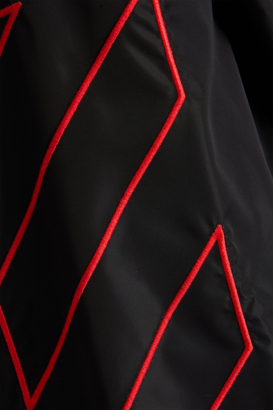 Off-white Embroidered Shell Bomber Jacket In Black