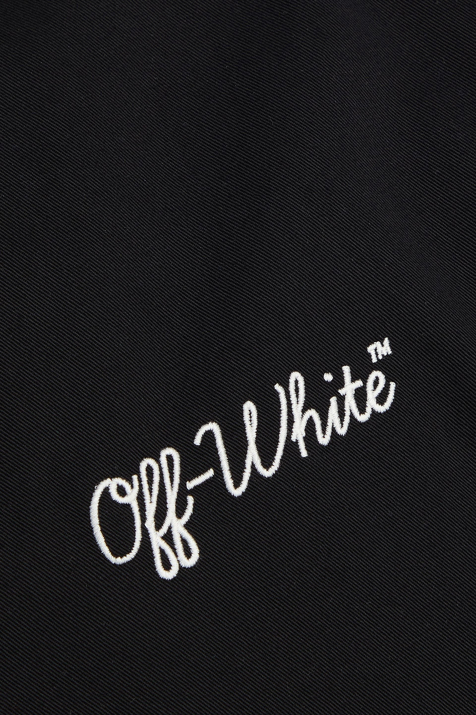 Off-white Black Polyester Bomber Jacket With Contrast Detailing In Blue