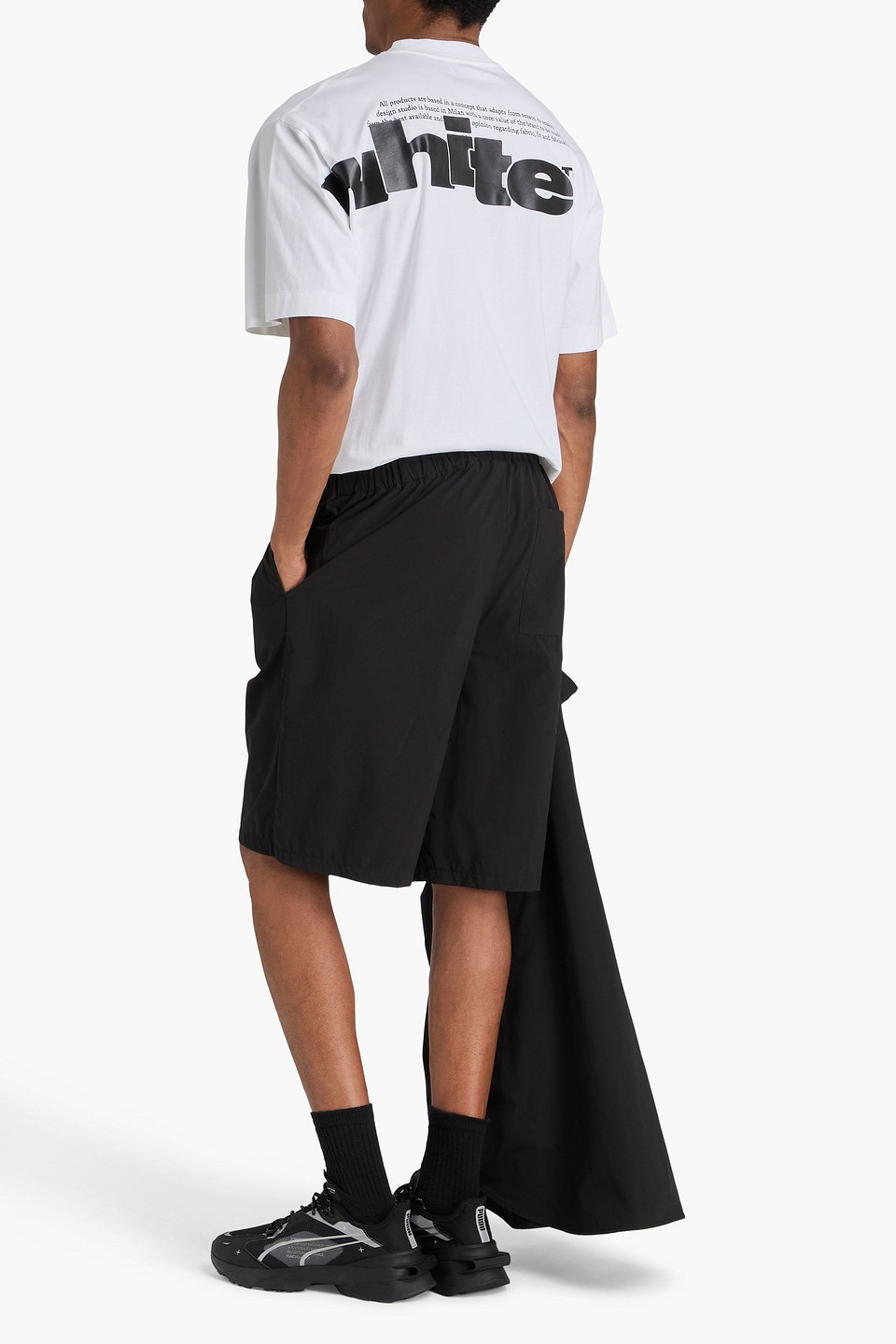  Off-white - Shorts Aus Shell Mit Print - Schwarz - S 