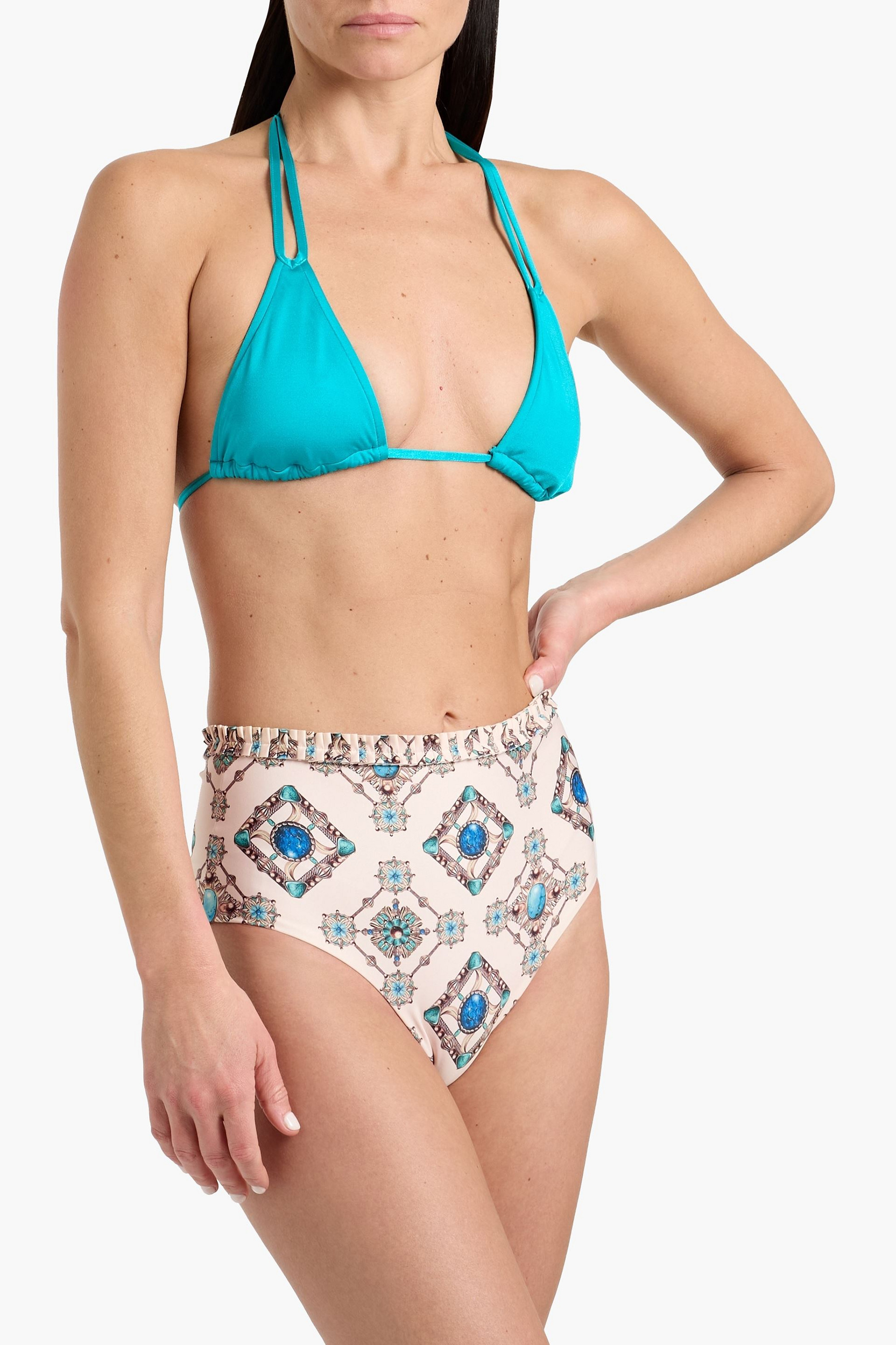 Agua by Agua Bendita Nopal Platero printed bikini briefs