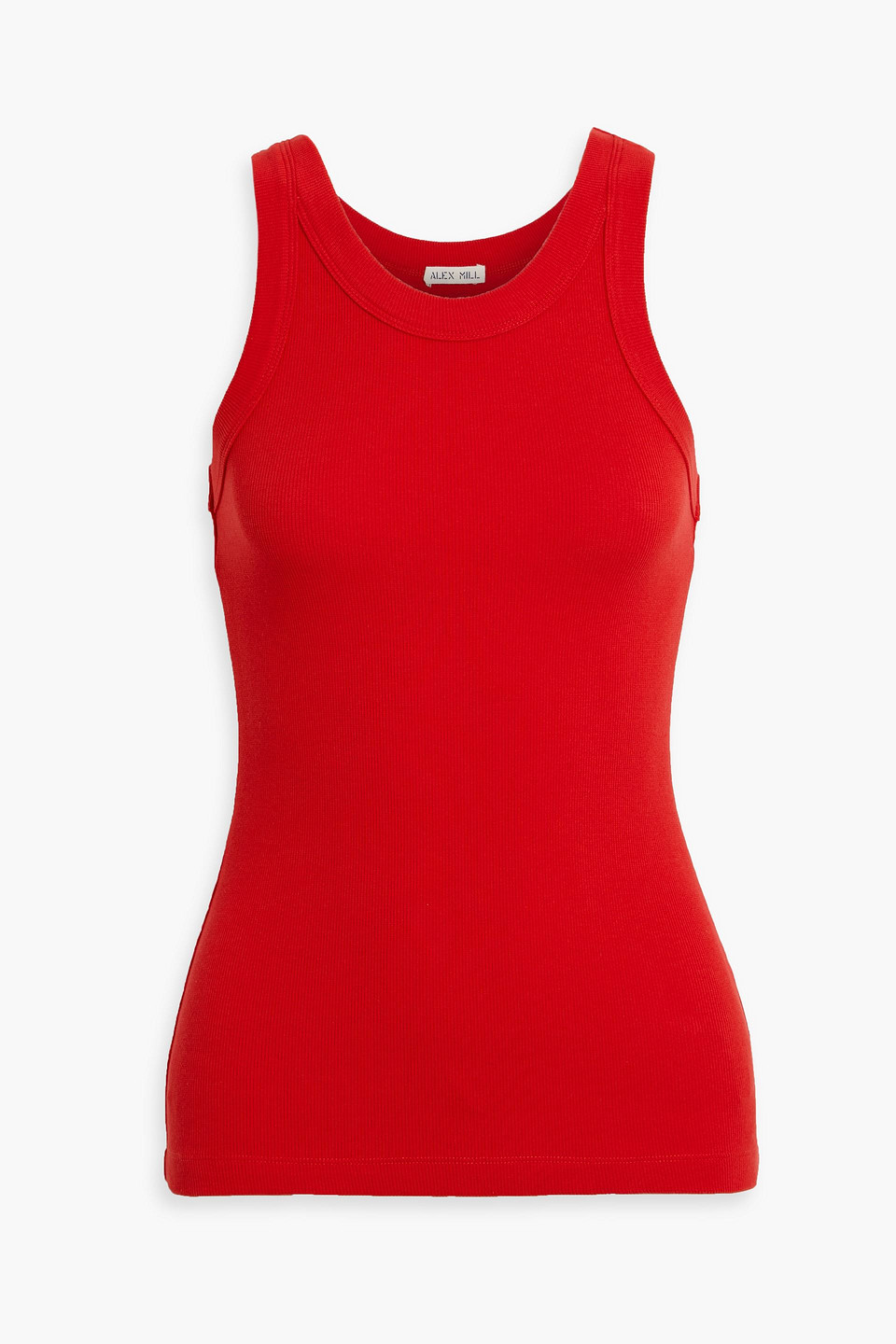 Alex Mill Everyday Ribbed Stretch-cotton Jersey Tank In Red