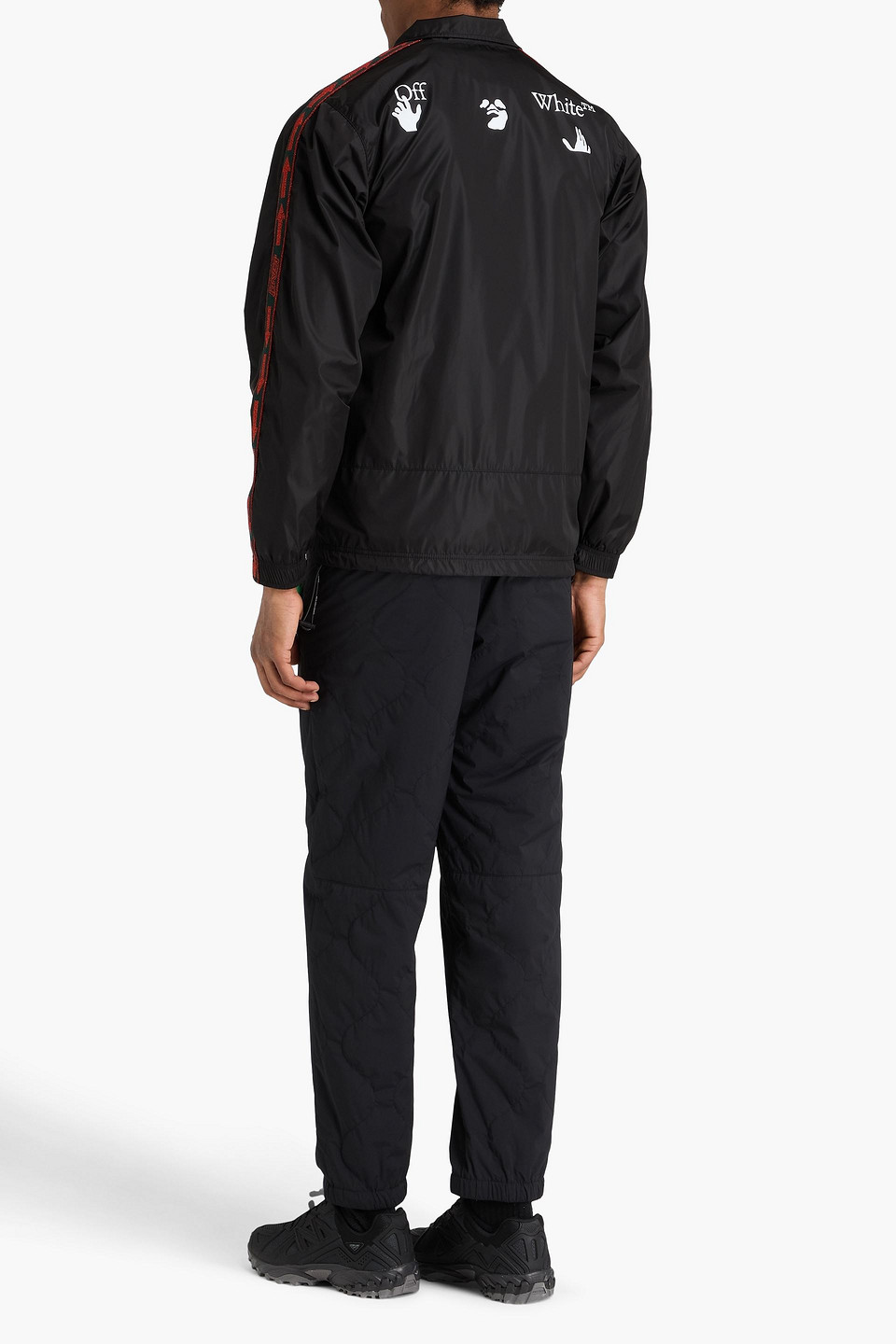  Off-white - Trainingsjacke Aus Shell Mit Print - Schwarz - L 