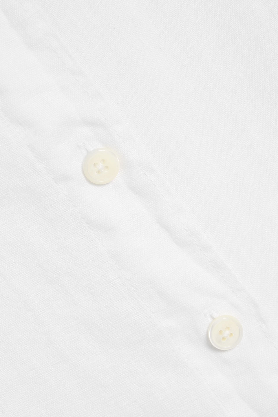 Alex Mill Maddie Linen Short Sleeve Button-up Shirt In White