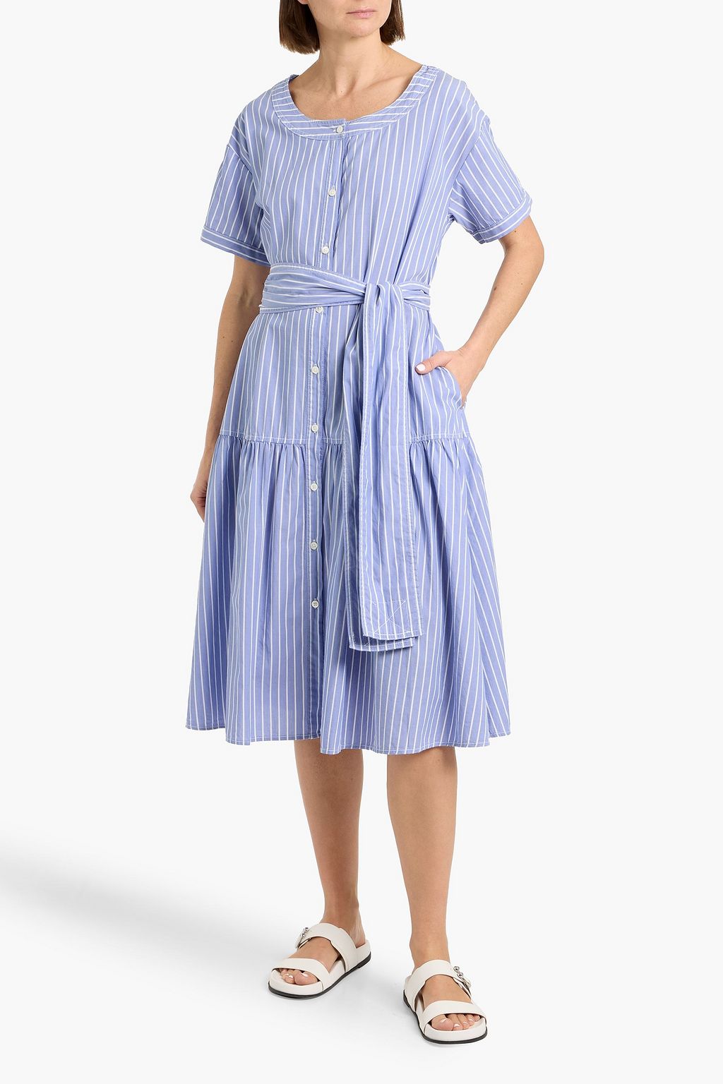 long sleeve midi dress going out Adrianna Papell Floral Chiffon Midi Dress