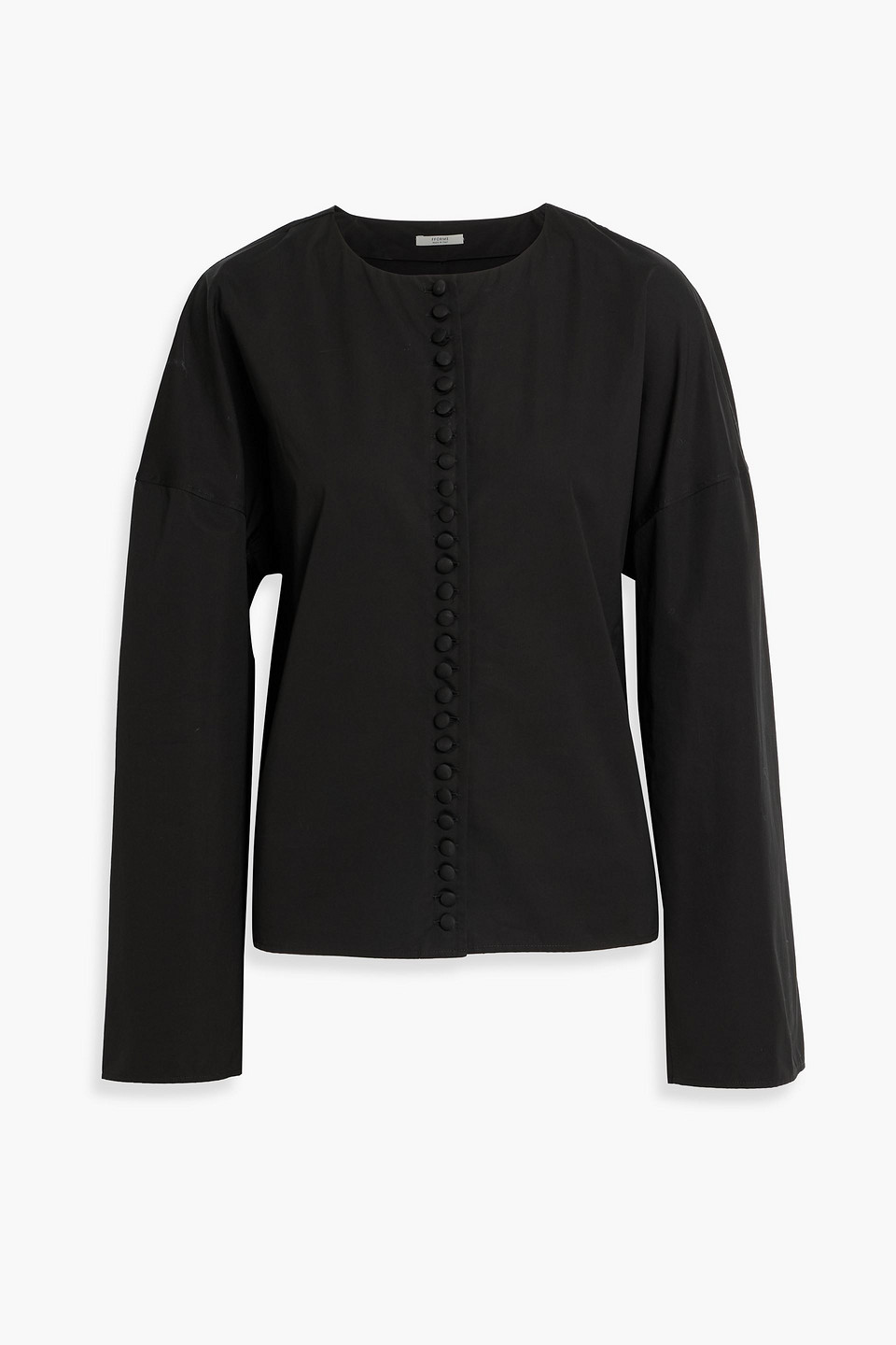 Fforme Fish Oversized Cotton Jacket In Black